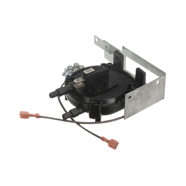 A black Lincoln air switch with wires.