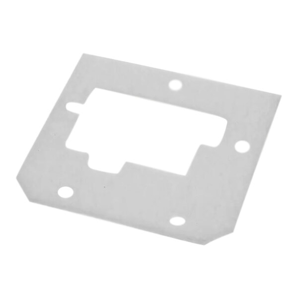 A white rectangular object with holes.