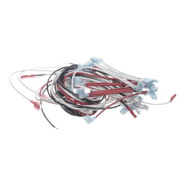 A bunch of wires with connectors on a white background.