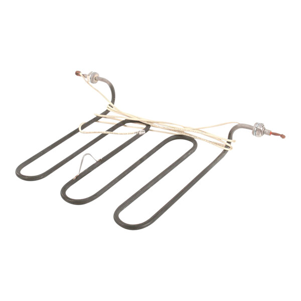 A Merrychef electric heating element with wires attached.