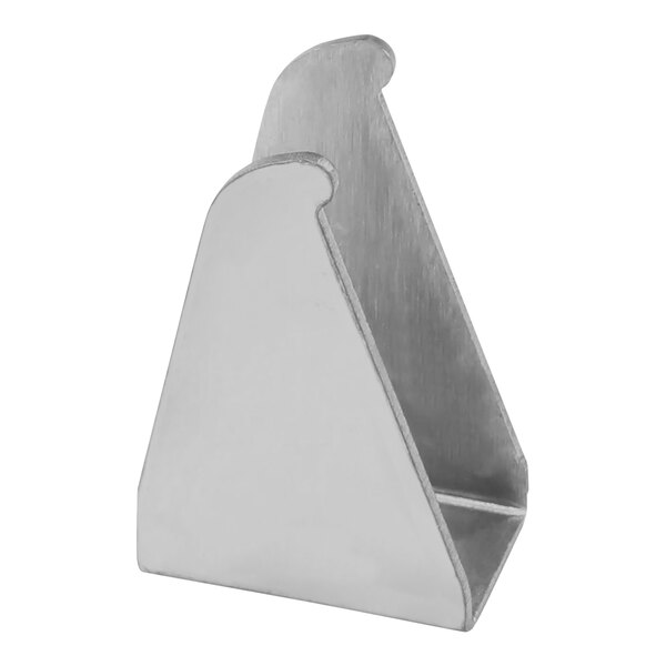 A metal bracket for a Garland / US Range with a triangular shape.