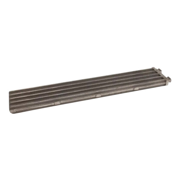 A long metal Garland broiler grate with a 5-ribbed metal bar.
