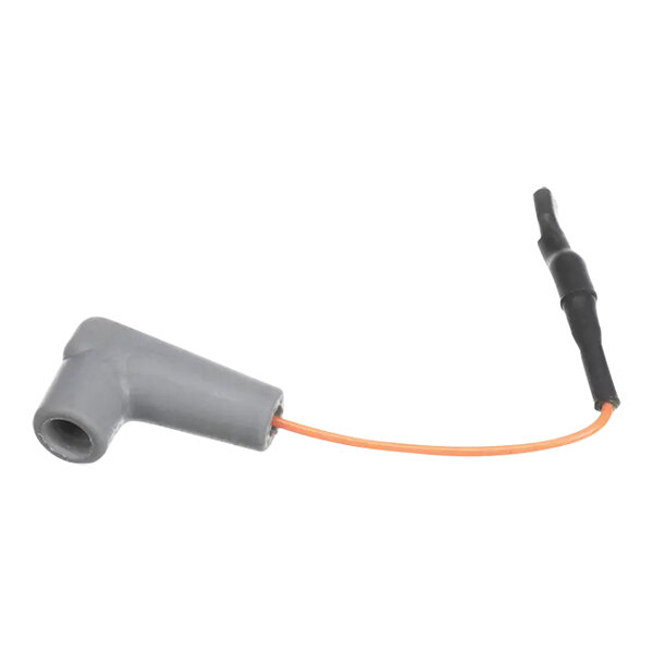 A grey and orange Garland H.V. cable with a Rajah connector.