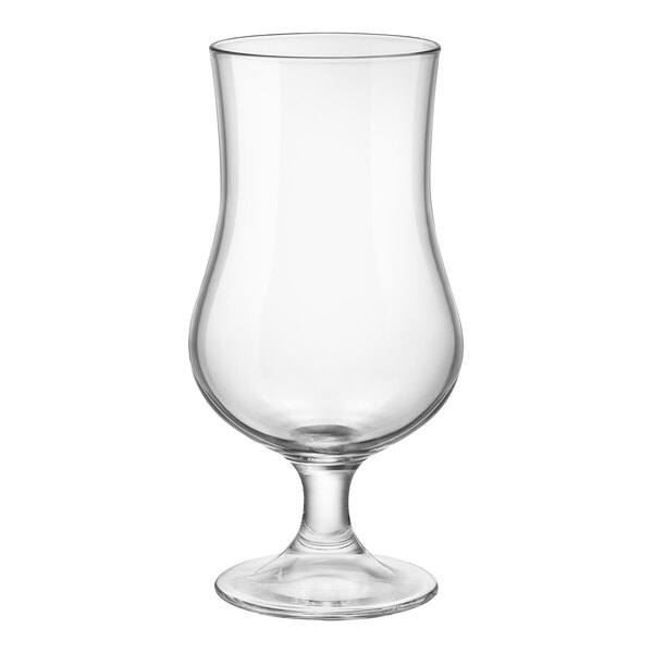 A clear stemmed Bormioli Rocco ale glass.