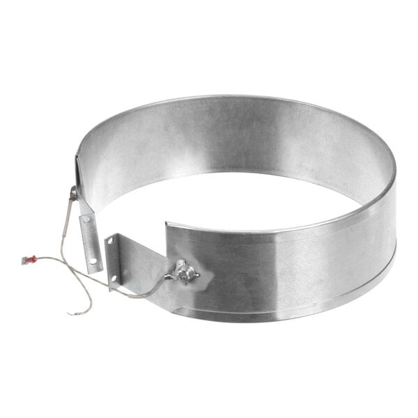 A metal ring with a wire used for heating Vollrath products.