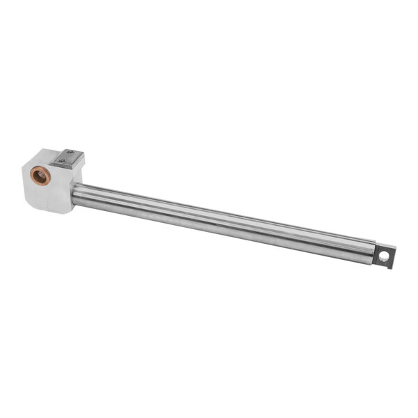 A long metal rod with a hole in the middle.