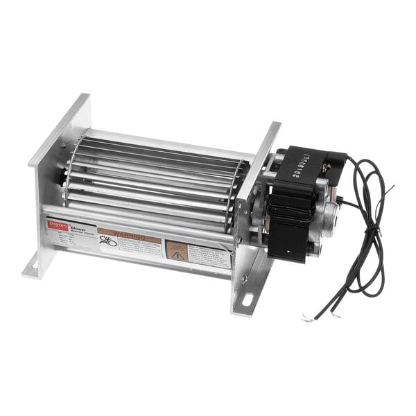 A Cretors Blower-Cornditioner with wires attached to an electric motor.