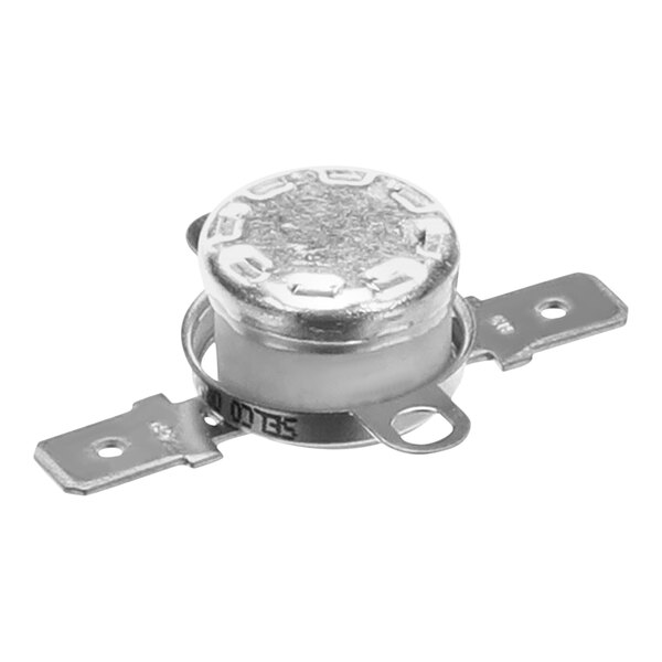A close-up of a metal Nemco thermostat.