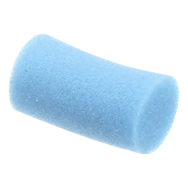 A blue foam tube with a blue end.