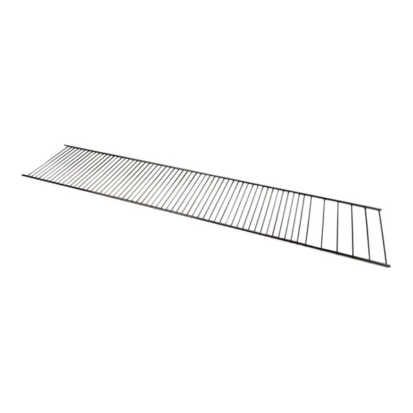 A metal rack with a handle on a white background.