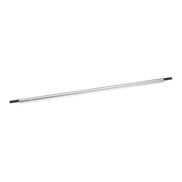 A metal rod with black tips.