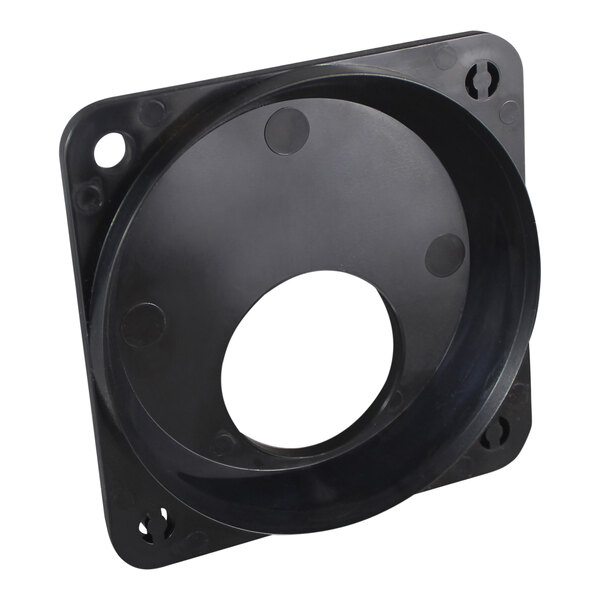 A black circular Endura XL orifice flow control plate with holes.