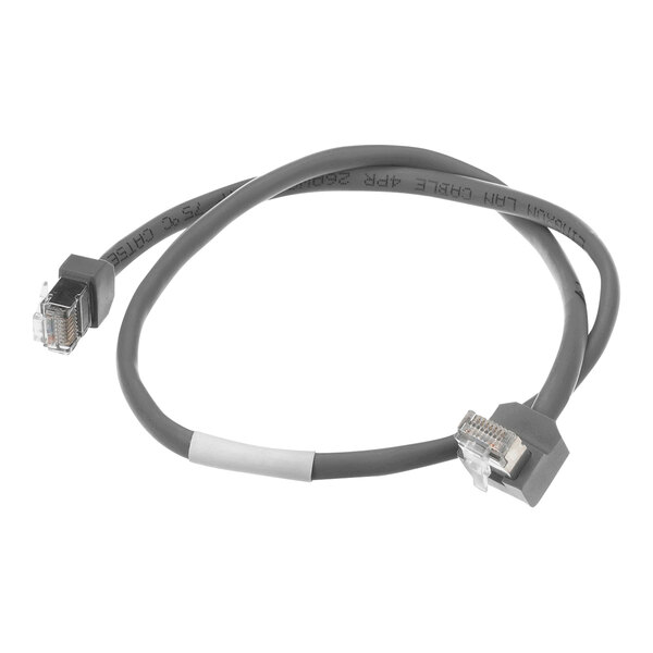 A grey cable with a white plug connector.