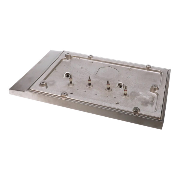 A Garland / US Range platen heater with two screws.