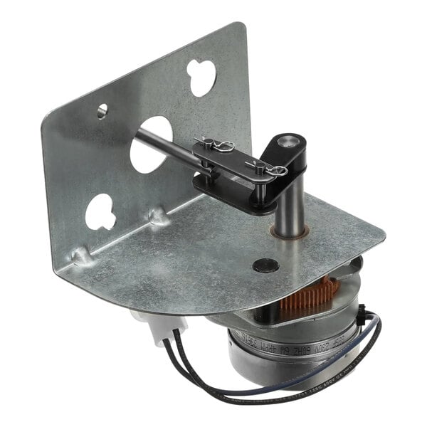 A metal device with a silver metal plate and wire.