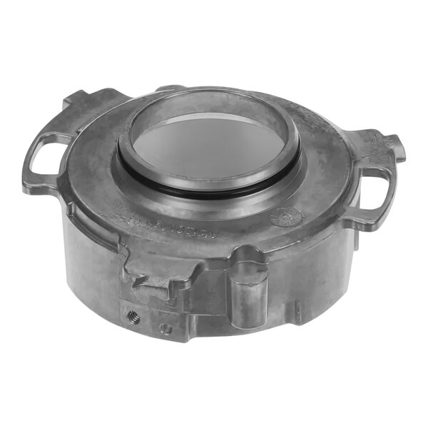 A round metal Anfim cover adapter with a round hole.