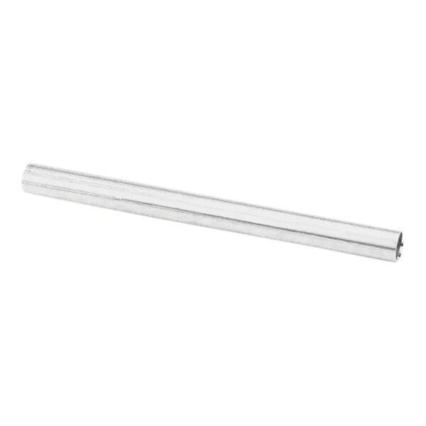 A silver metal rod on a white background.