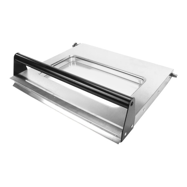 A stainless steel door with a window and handle for a Garland / US Range oven.