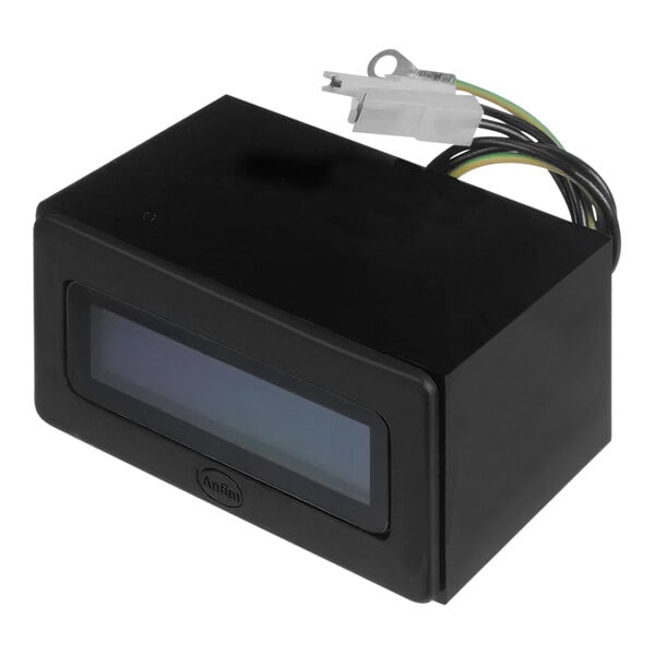 An Anfim black rectangular control unit with a screen and wires.