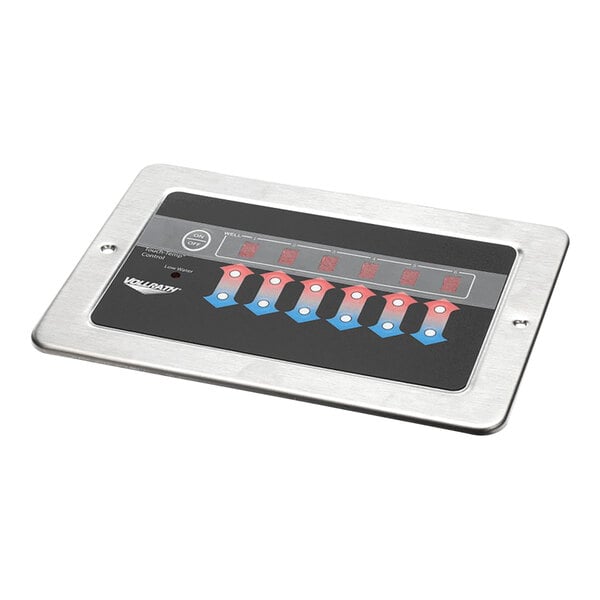 A rectangular metal Vollrath ABL control panel with a digital display showing red, blue, and black numbers.