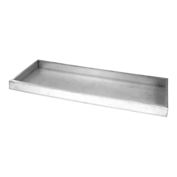 A white rectangular stainless steel water pan for a countertop food warmer.