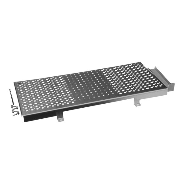 A metal Merrychef air diffuser plate with holes.