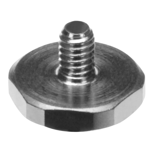 A close up of a stainless steel Garland / US Range sensor screw.