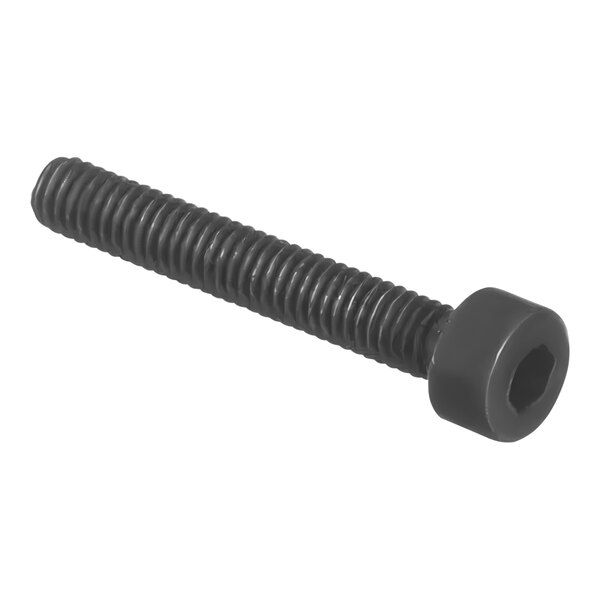 An Anfim black zinc-coated screw with a hexagon head.