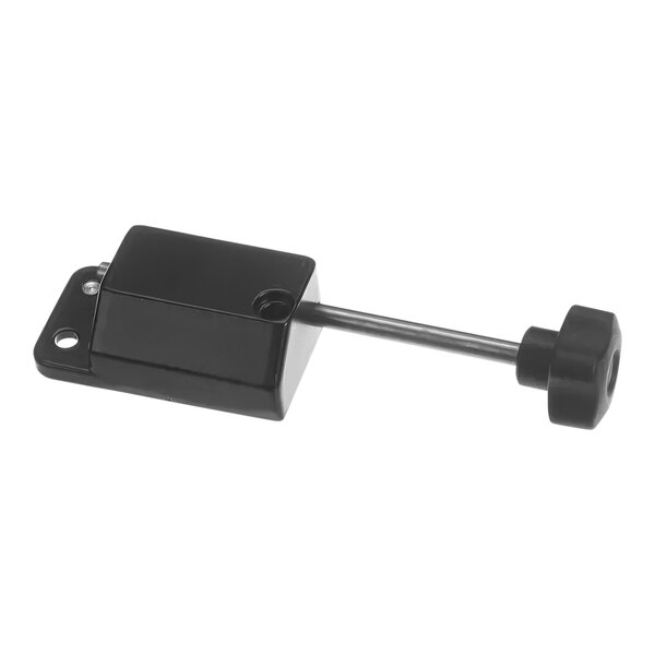 A black rectangular Anfim support porta-filter holder with a metal rod.