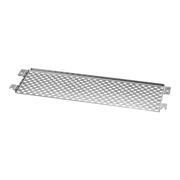 A metal grid with holes, the Merrychef air diffuser.