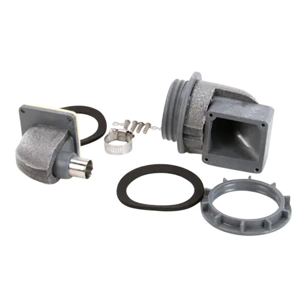 A grey plastic and metal Follett actuator.