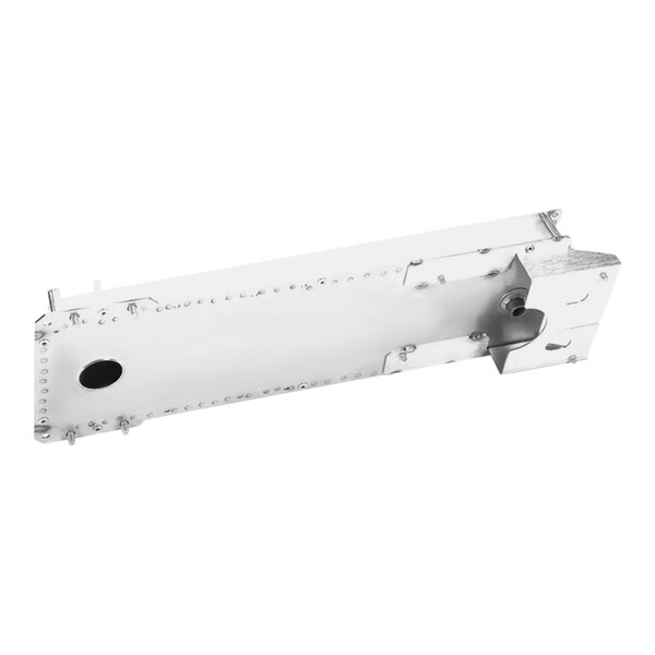 A white rectangular Merrychef wave guide assembly with screws.