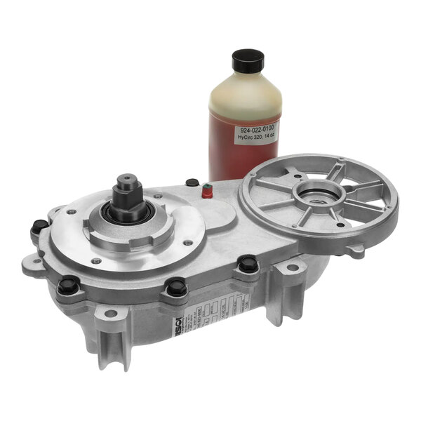A metal gearcase for an Ice-O-Matic machine.