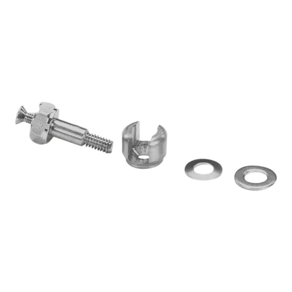 A stainless steel bolt and washer set with a U-bar holder.