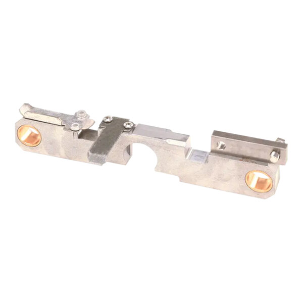 A Garland / US Range cross member parts kit with a metal bracket with two holes on it.