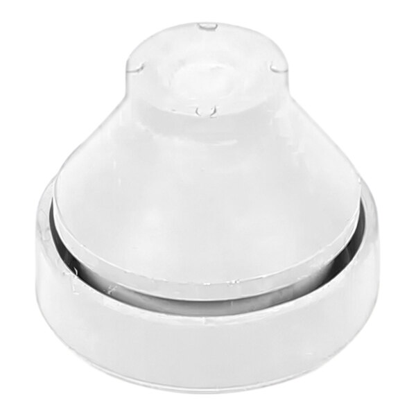 A white round plastic liquid tight bushing.