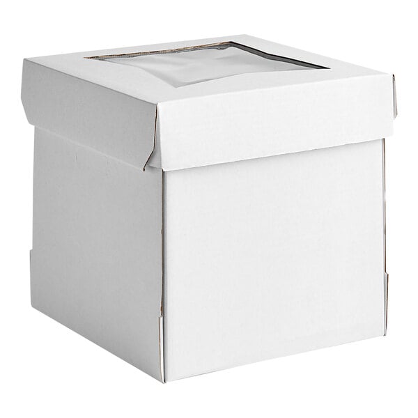 A white Southern Champion cake box with a window.