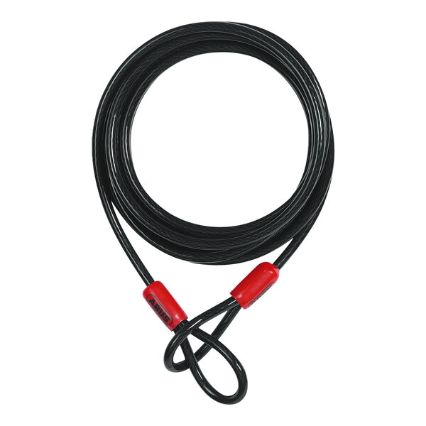 A black and red ABUS coiled cable.
