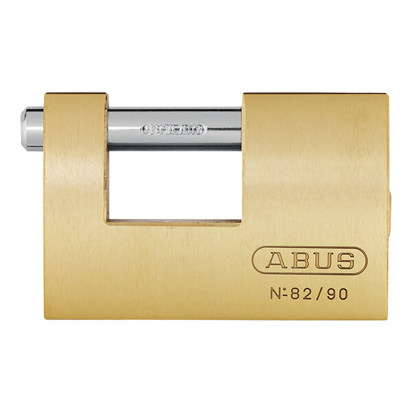 An ABUS brass padlock with the number 82905 on a white background.