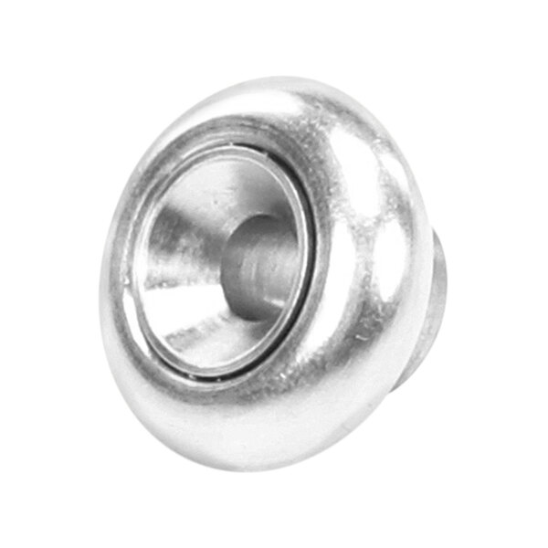 A close-up of a silver Nemco 3/4" bearing roller.