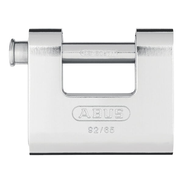 An ABUS brass padlock with a steel jacket.