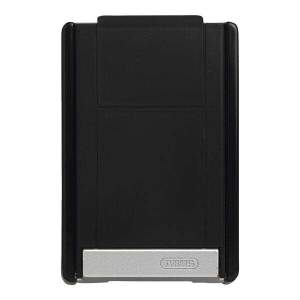 A black and silver rectangular ABUS KeyGarage with a white background.