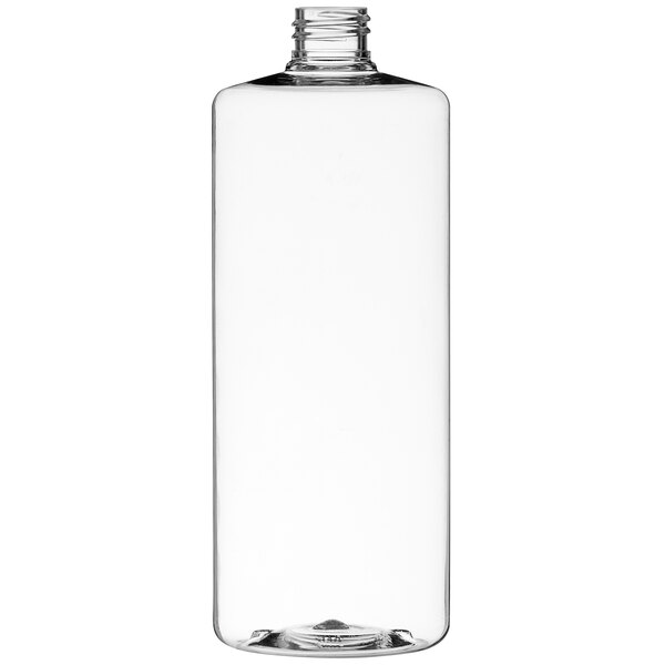 32 oz. Cylinder PET Clear Bottle - 25/Case