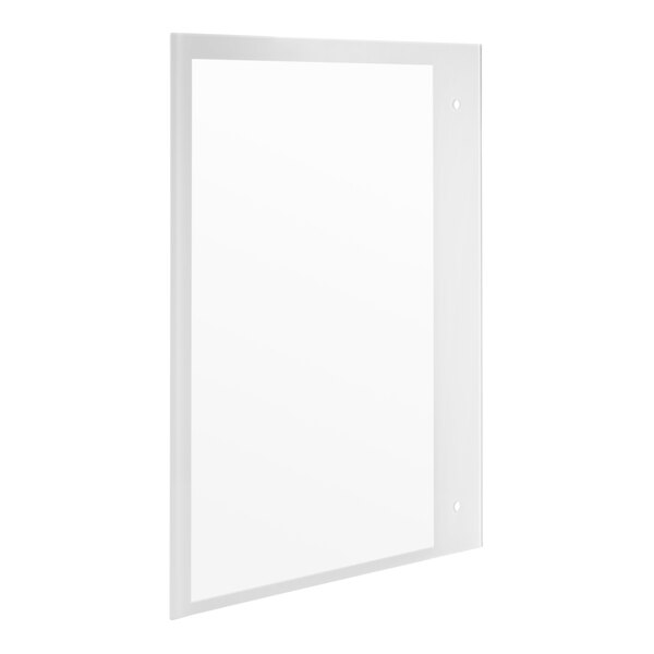 The right glass panel for an Avantco refrigeration cabinet with a white rectangular border on a white background.