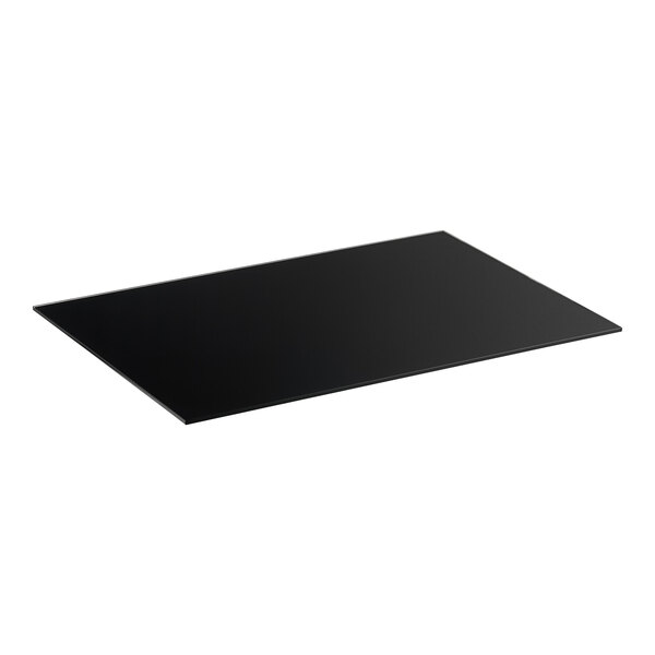 A black rectangular bottom glass frame for an Avantco bakery display case.