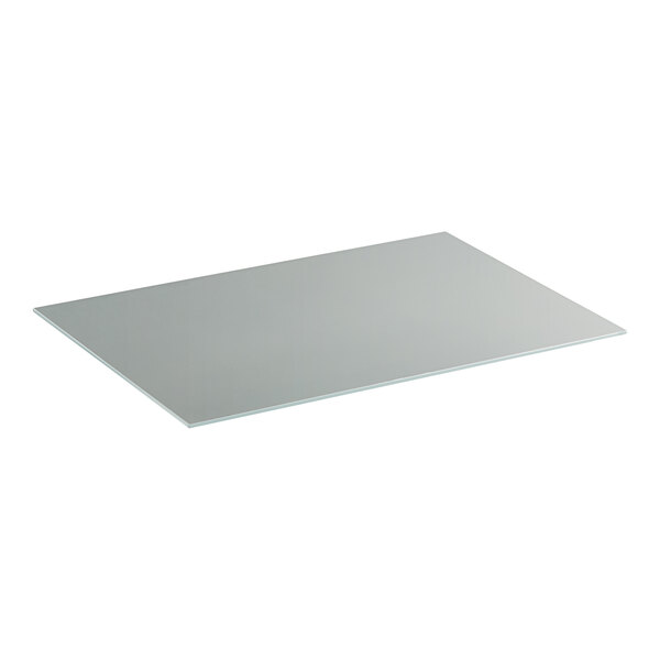 A white rectangular glass frame for an Avantco bakery display case.