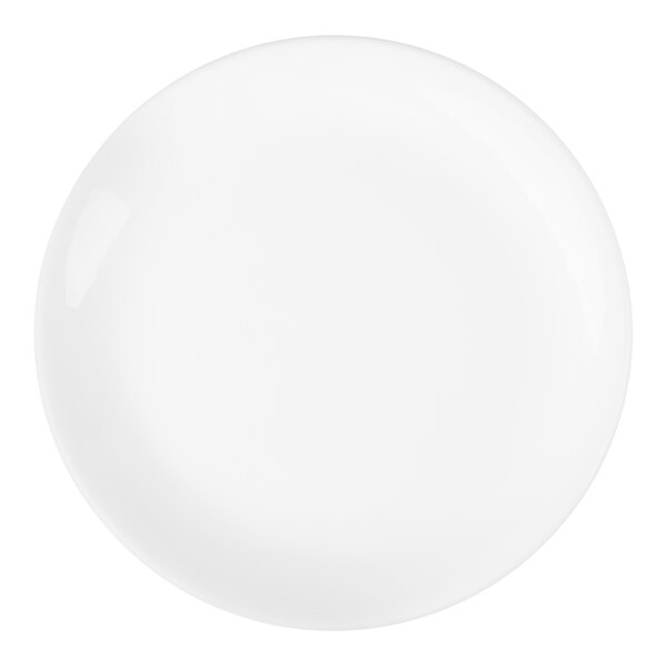 Libbey Slenda 9 1/8" Round Royal Rideau White Porcelain Coupe Plate - Sample