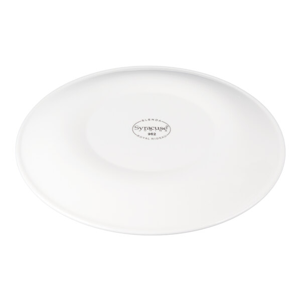 Libbey Slenda 9 1/8" Round Royal Rideau White Porcelain Coupe Plate - Sample