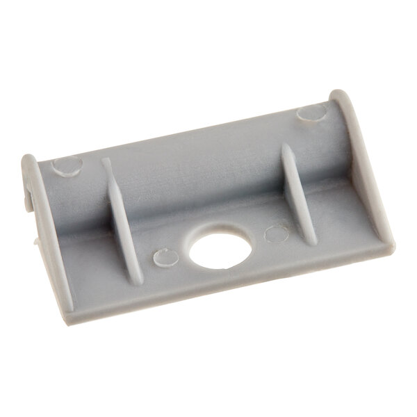 A gray plastic Main Street Equipment magnetic switch holder with holes on the side.