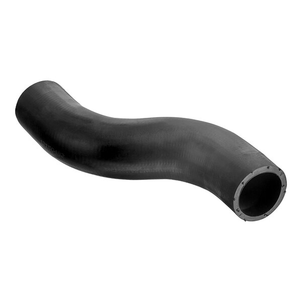 A black rubber hose with a curved end.